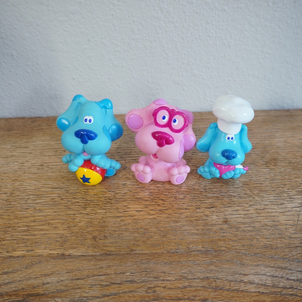Vintage 2000 Mattel Blues‎ Clues Magenta Figures Lot of 3 Nickelodeon Nostalgia
